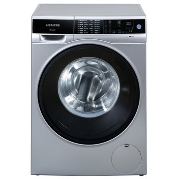 西门子(siemens) WM14U5680W 9公斤 变频滚筒洗衣机(银色) 全屏触控 流线型机身设计