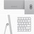 Apple iMac 24英寸 4.5K屏 新款八核M1芯片(8核图形处理器) 8G 256G SSD 一体式电脑主机 银色 MGPC3CH/A第2张高清大图