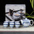 参宝陶磁器青花瓷功夫茶具套装 (1茶壶+1茶漏+6茶杯）第3张高清大图