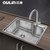 欧琳（OULIN）单水槽304不锈钢洗菜盆洗碗池 厨房大单槽OLWG62452（CFX001）第5张高清大图