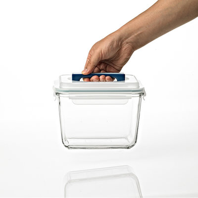 Glasslock 韩国进口钢化玻璃手提型大容量保鲜盒耐热收纳盒 手提式保鲜箱2500ml