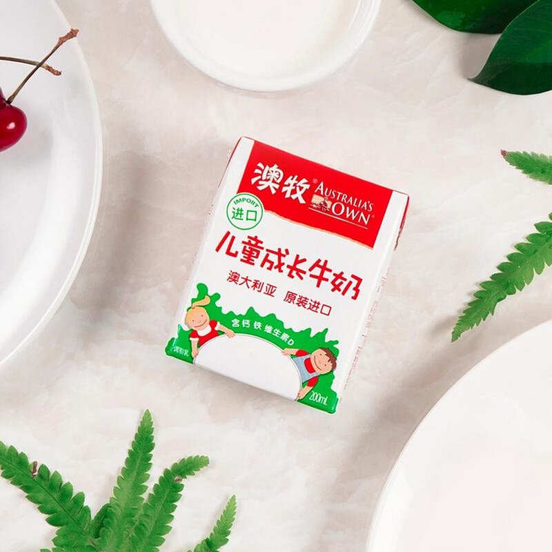 澳牧儿童成长牛奶200ml21盒原装进口