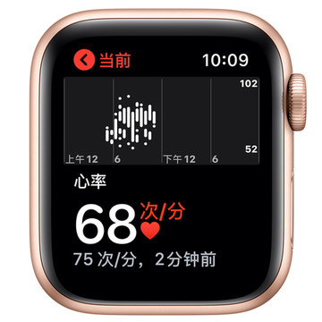 Apple Watch Series5 智能手表GPS款(40毫米金色铝金属表壳搭配粉砂色运动型表带 MWV72CH/A)