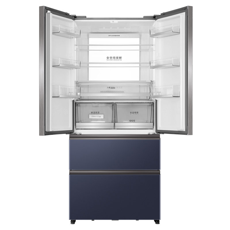 海尔haier558升四门全空间保鲜冰箱净味杀菌bcd558wsgku1缎光釉影