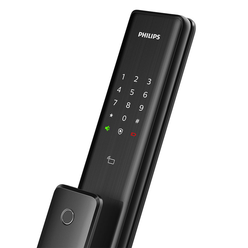 飞利浦智能指纹锁alpha5hb曜石黑电子锁密码锁智能门锁