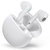 漫步者（EDIFIER）X2真无线蓝牙耳机游戏运动防汗防水立体声半入耳式超长续航适用于苹果华为安卓 白色第4张高清大图