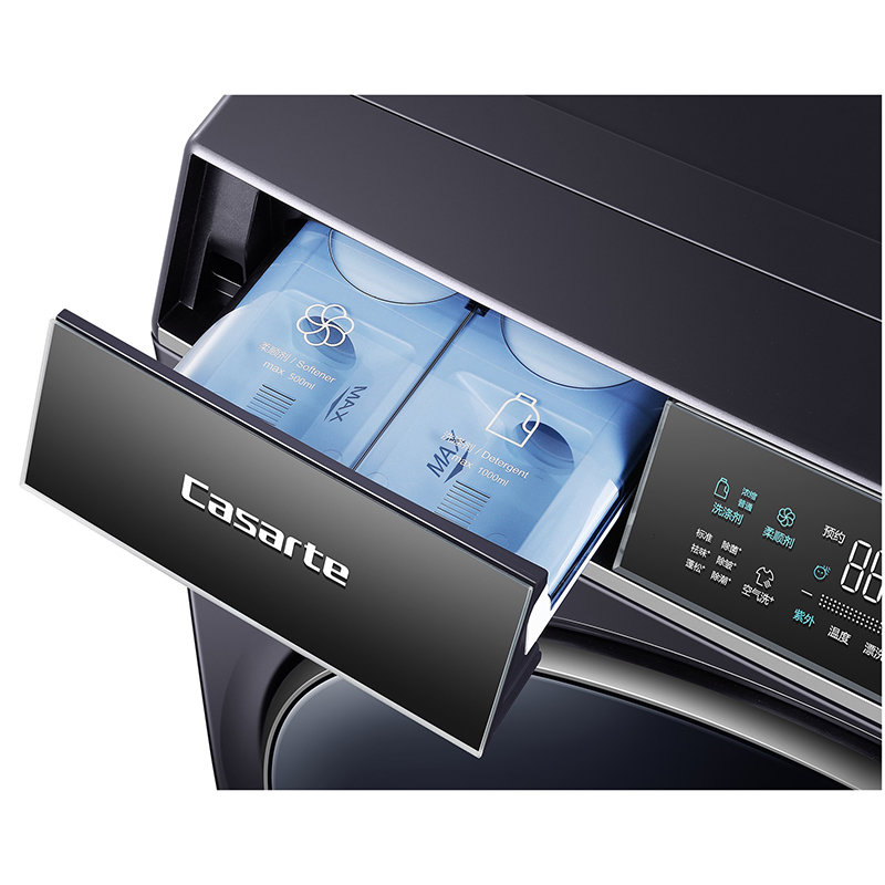 卡萨帝casartec1hd10p6clu110公斤滚筒洗衣机直驱超声空气洗晶钻紫