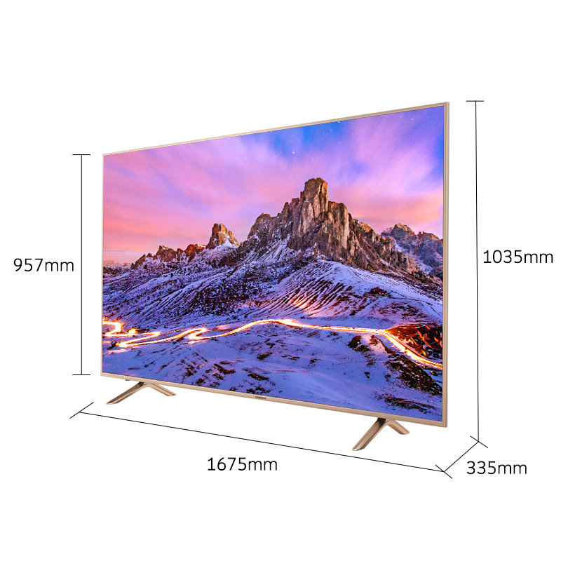 创维skyworth75a775英寸金属机身hdr216gb人工智能液晶电视浅金