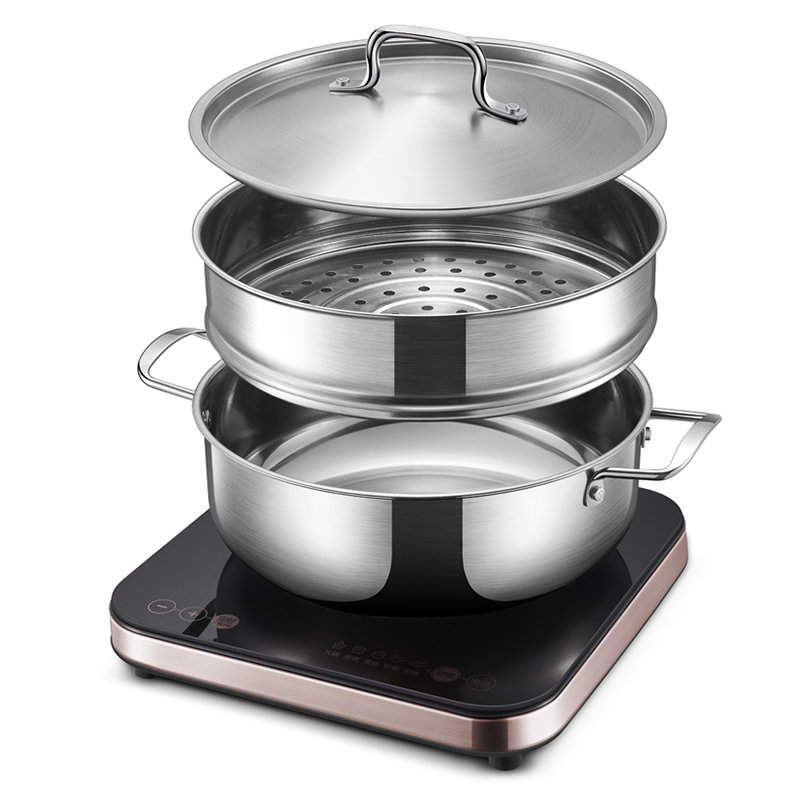 苏泊尔supor电磁炉套装多功能触控式电磁灶火锅炉配不锈钢汤蒸锅煮锅