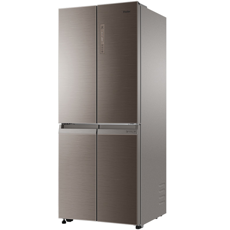 海尔haierbcd403wdgr403升十字门冰箱干湿分储金棕
