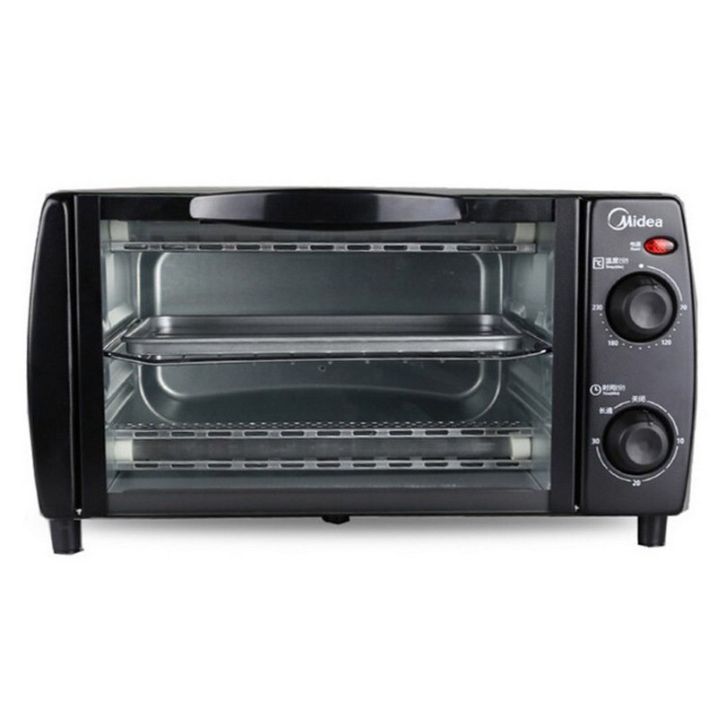 美的midea电烤箱机械式温控无需预热一键开机10lmini容量小而全t1108b