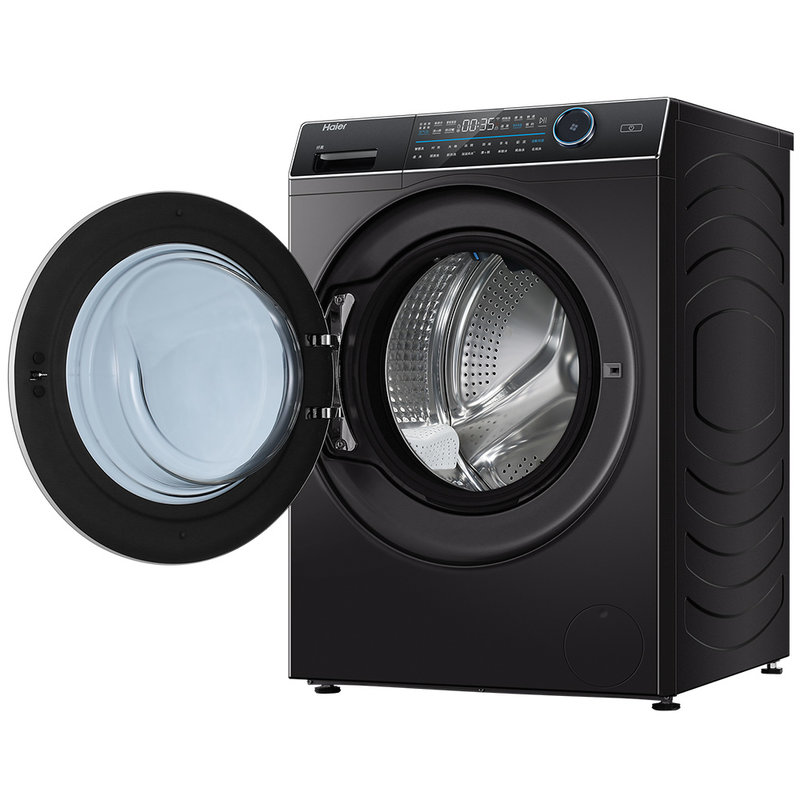 海尔haier9公斤滚筒洗衣机直驱洗烘紫外除菌xqg90hb14176lu1玉墨银