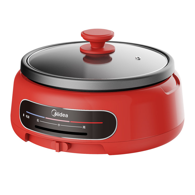 美的(midea)电火锅 mc-ehg2801 一锅多用 小身材大满足 红【图片 价格