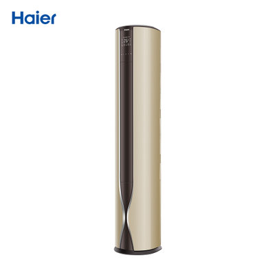 海尔(Haier) KFR-72LW/07DBC21AU1 3匹 圆柱立柜式 空调 变频 冷暖 一级能效 智能控制 金色