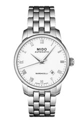 瑞士机芯 美度(MIDO)手表 贝伦赛丽系列 全自动机械表防水男表 商务男士手表M8600.4.26.8(罗马银壳白面银钢带)