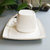 瓷时尚陶瓷咖啡杯碟套装冰花闪耀金边浮雕纯白美式咖啡杯2套第5张高清大图