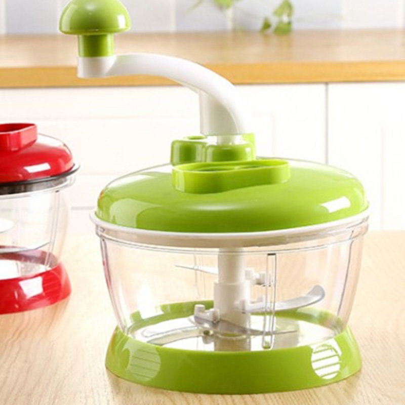 御良材多功能手动可变速切菜绞肉机4刀片家用绞菜机绞馅机搅拌机碎菜