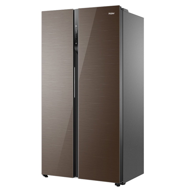 海尔haier540升对开门干湿分储冰箱bcd540wfgr玛瑙棕