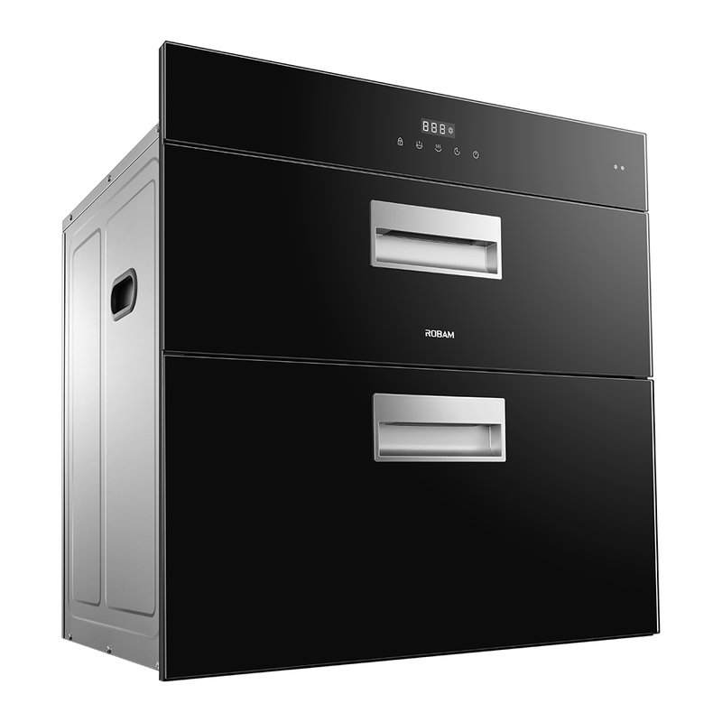 老板robam触控钢化玻璃嵌入式消毒柜ztd105cxc830