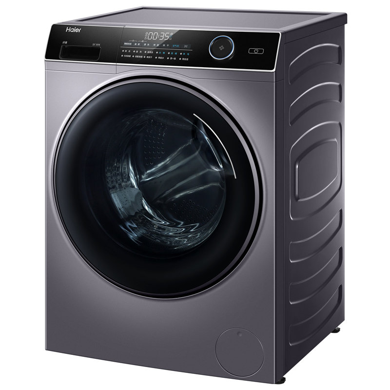 海尔haier10kg纤美全自动超薄滚筒洗衣机一级变频双喷淋巴氏chu菌洗烘