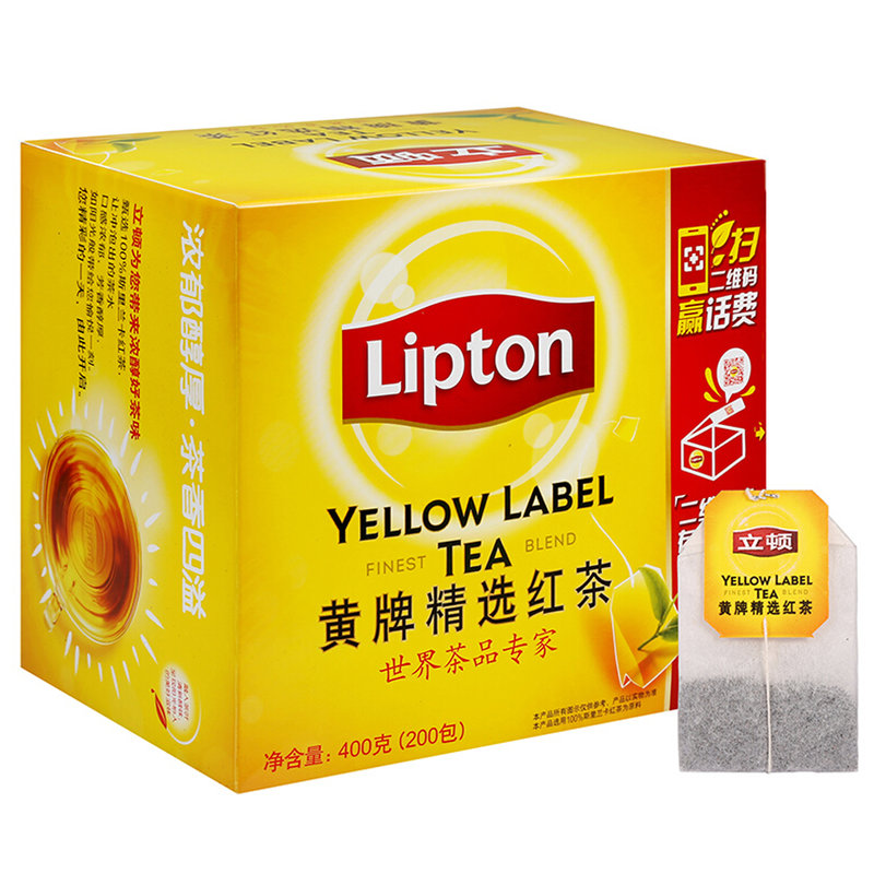 国美自营立顿黄牌精选红茶400g