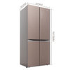 华日冰箱BCD-456WDEV法式多门风冷变频冰箱致雅棕